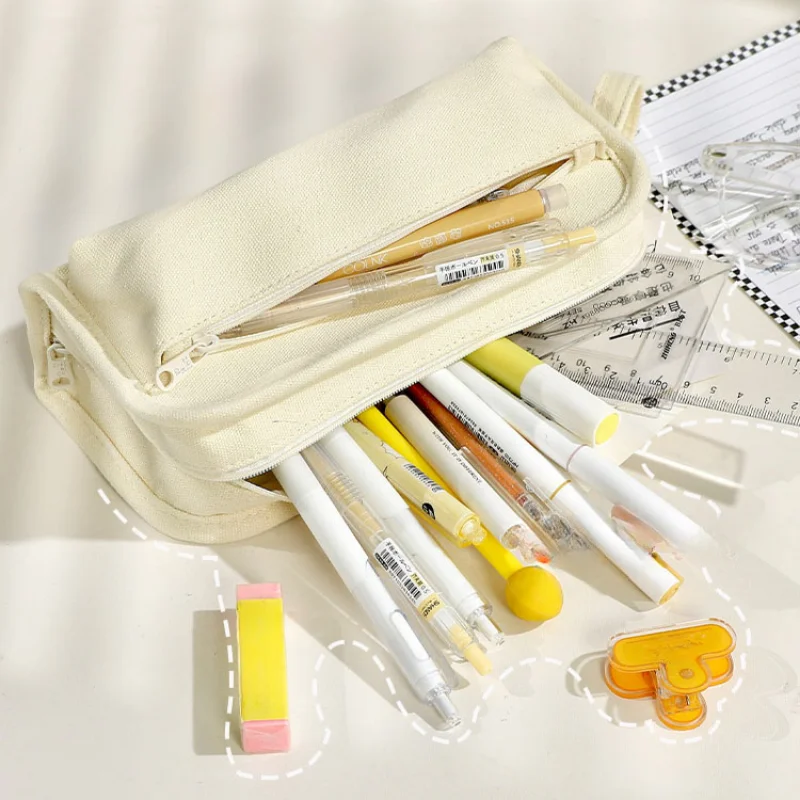 Large Capacity Pencil Bag Kawaii Bag Stationery Holder Box Canvas Pen Case with Handle Zipper Pencil Pouch School Supplies
Large Capacity Pencil Bag Kawaii Bag Stationery Holder Box Canvas Pen Case with Handle Zipper Pencil Pouch School Supplies