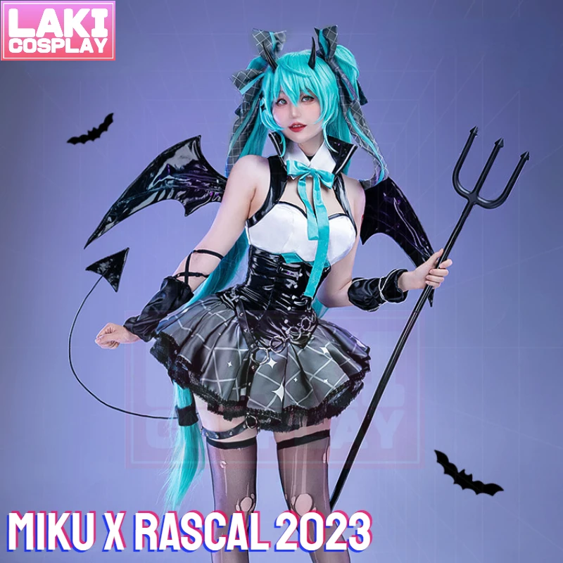 Косплей-костюм Miku x Rascal 2023, косплей-костюм Мику, темный черный косплей-костюм и парик для косплея
Косплей-костюм Miku x Rascal 2023, косплей-костюм Мику, темный черный косплей-костюм и парик для косплея