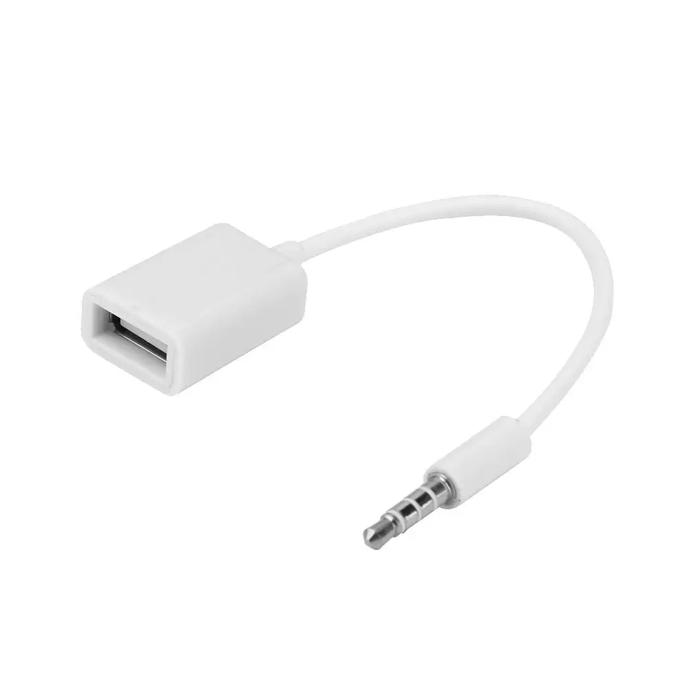 3.5mm Male Audio AUX Jack to USB 2.0 Type A Female OTG Converter Adapter Cable Wire Cord Stereo Audio Plug Car Accessories
3.5mm Male Audio AUX Jack to USB 2.0 Type A Female OTG Converter Adapter Cable Wire Cord Stereo Audio Plug Car Accessories