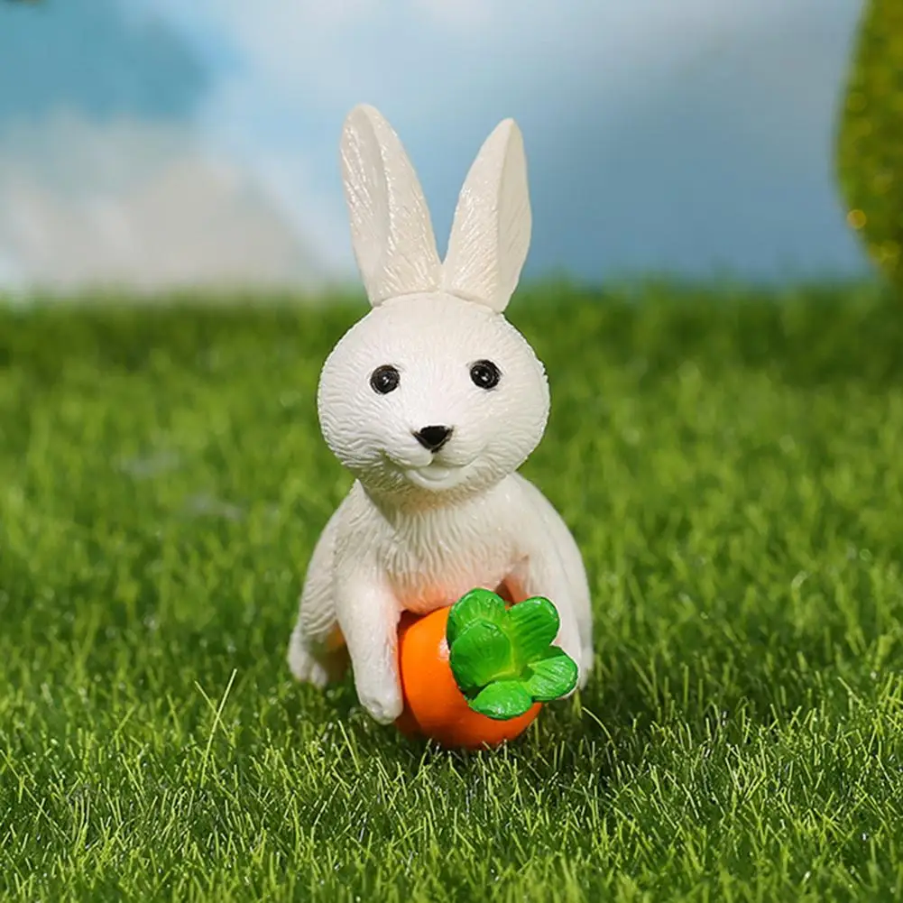 Unique Landscape Ornament Realistic Eco-friendly White Rabbit Carrot Resin Decoration Craft Adorable Micro Ornament for Home
Unique Landscape Ornament Realistic Eco-friendly White Rabbit Carrot Resin Decoration Craft Adorable Micro Ornament for Home