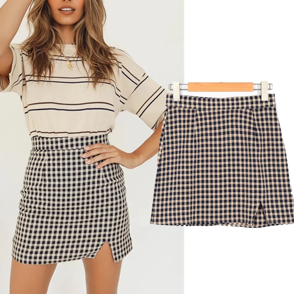 Withered England Style Ins Fashion Blogger High Street Vintage Plaid Forking Sexy Mini Skirts Women Casual Skirt
Withered England Style Ins Fashion Blogger High Street Vintage Plaid Forking Sexy Mini Skirts Women Casual Skirt