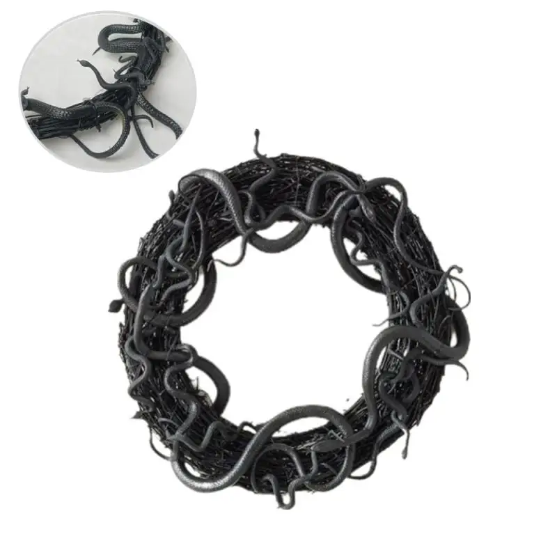 Black Snake Rattan Wreath Horror Door Wreath For Home Living Room Party Wall Decoration Pendant Hanger Halloween Garland Gift
Black Snake Rattan Wreath Horror Door Wreath For Home Living Room Party Wall Decoration Pendant Hanger Halloween Garland Gift