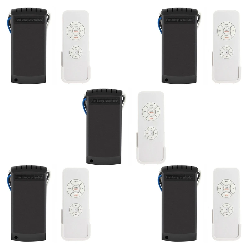 5X Universal Ceiling Fan & Light Remote Control Kit Timing Wireless Switches
5X Universal Ceiling Fan & Light Remote Control Kit Timing Wireless Switches