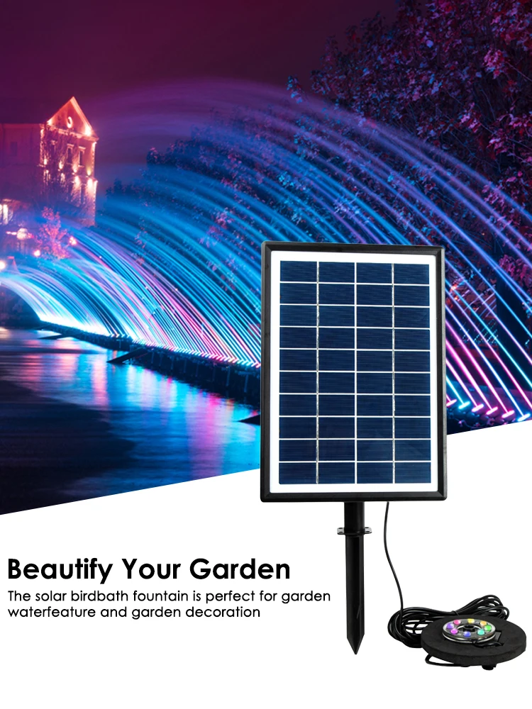 Solar Powered Fountain Pump Solar Powered Water Pump 6.5W Bird Bath Fountain For Water Cycling Fish Pond Aquarium Garden
Solar Powered Fountain Pump Solar Powered Water Pump 6.5W Bird Bath Fountain For Water Cycling Fish Pond Aquarium Garden