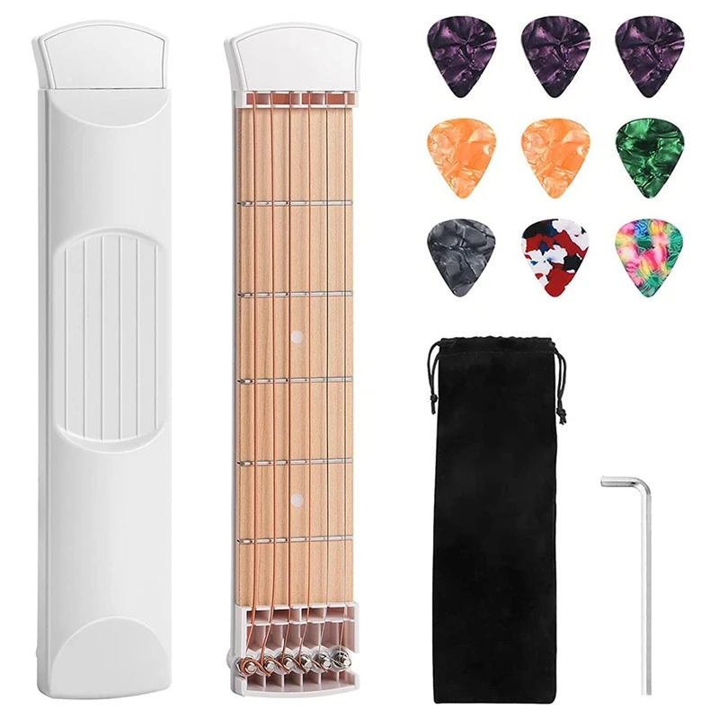 Pocket Guitar Practice Neck, Guitar Trainer 6 Fret Portable Guitar Chord Practice Tool For Beginner
Pocket Guitar Practice Neck, Guitar Trainer 6 Fret Portable Guitar Chord Practice Tool For Beginner