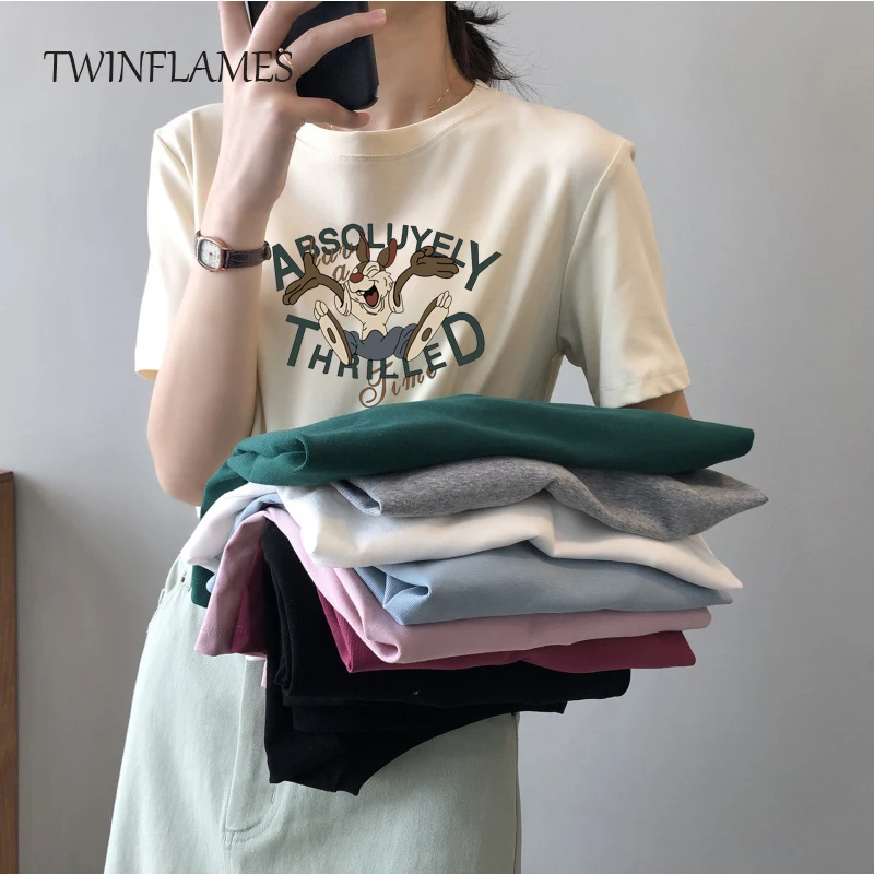 Футболка женская летняя в стиле Харадзюку, с круглым вырезом и коротким рукавом
Футболка женская летняя в стиле Харадзюку, с круглым вырезом и коротким рукавом