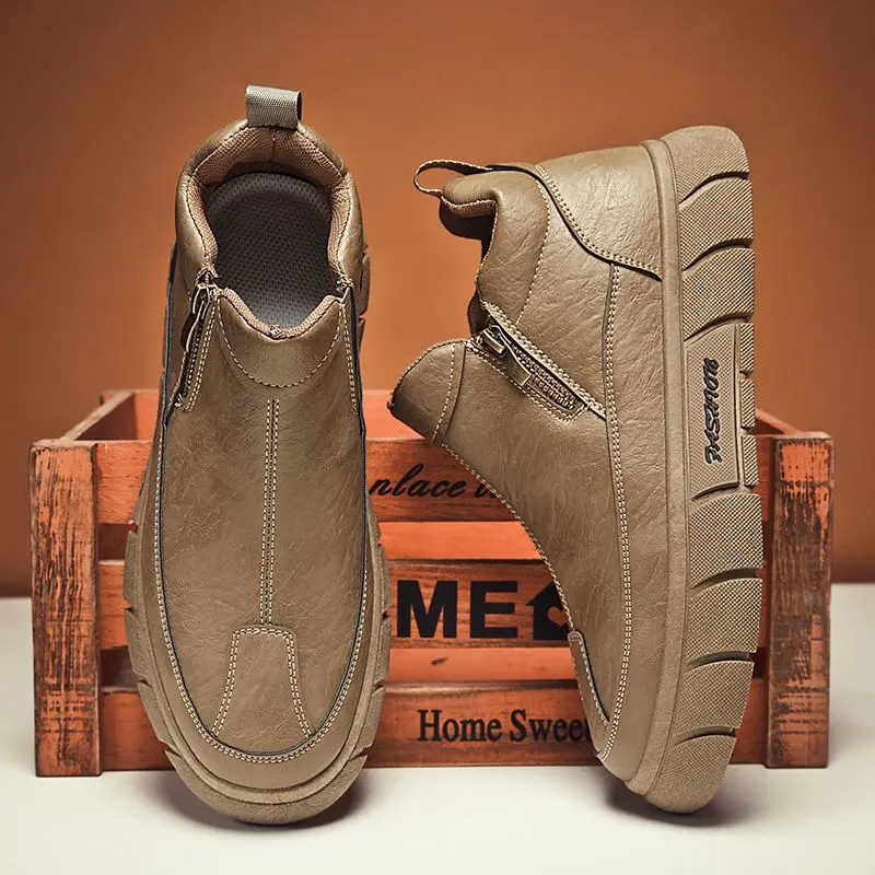 Мужские ботинки из ПУ кожи, на плоской подошве, со шнуровкой
Мужские ботинки из ПУ кожи, на плоской подошве, со шнуровкой