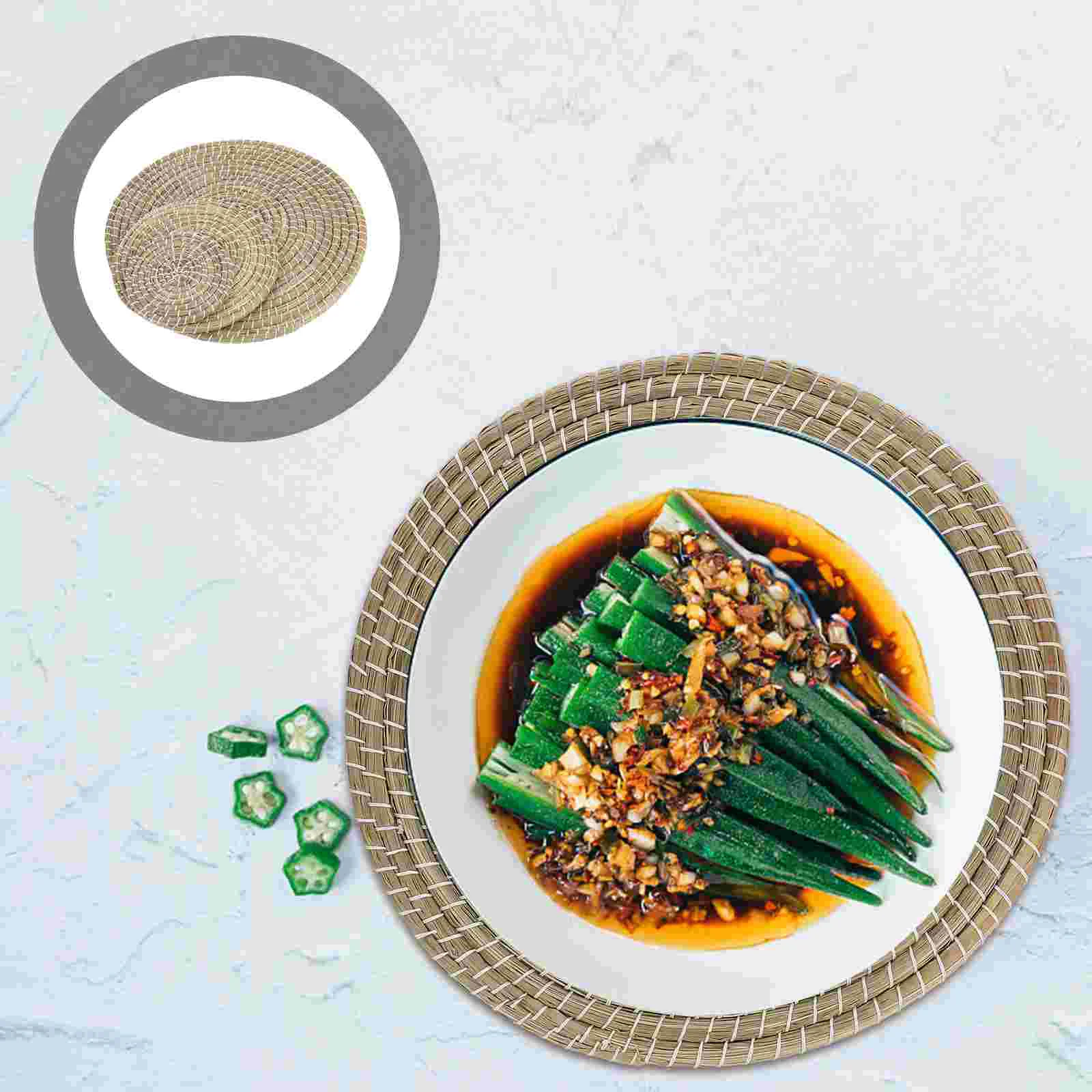 Placemats Woven Placemat Table Round Mats Hyacinth Rattan Mat Braided Weave Place Seagrass Tablemats Water Decorative Insulated
Placemats Woven Placemat Table Round Mats Hyacinth Rattan Mat Braided Weave Place Seagrass Tablemats Water Decorative Insulated