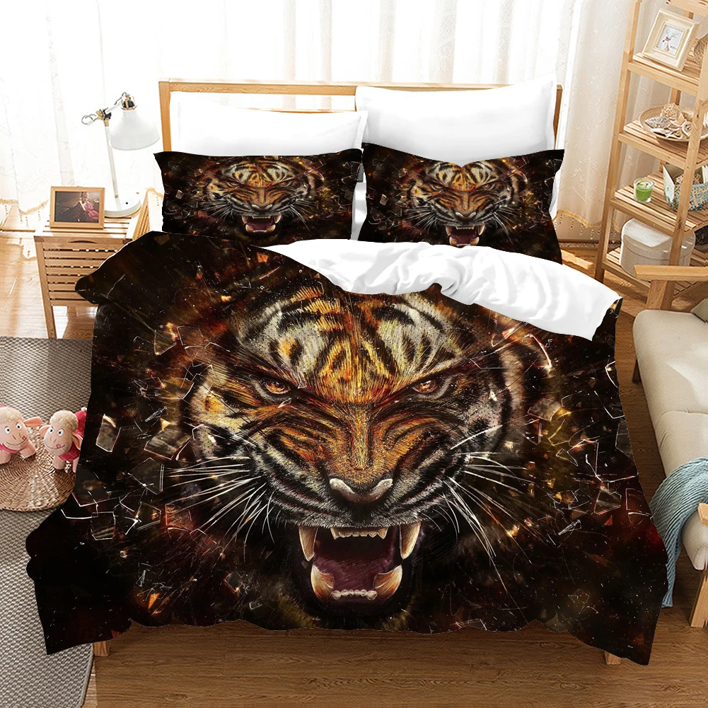 3D printed tiger Lion Wildness animal bedding article duvet set personality
3D printed tiger Lion Wildness animal bedding article duvet set personality