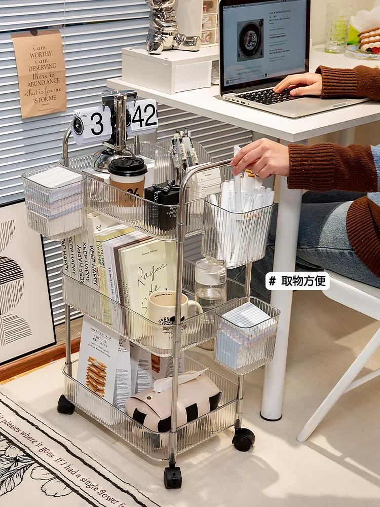 Transparent Cart Storage Rack Household Multipurpose Storage Rack Living Room Cosmetic Holder Bathroom Mobile Storage Shelf
Transparent Cart Storage Rack Household Multipurpose Storage Rack Living Room Cosmetic Holder Bathroom Mobile Storage Shelf