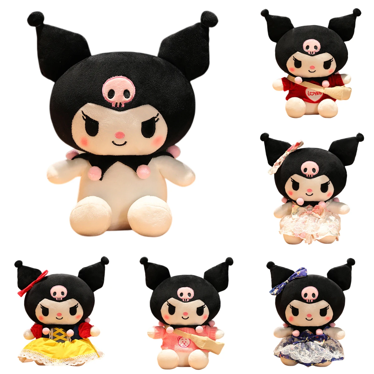 Lovely Kuromi Plush Toy With Clothes Stuffed Anime Kuromi Doll Wearing Skirt Sweater Kawaii Plushies Birthday Gifts For Girl 
Lovely Kuromi Plush Toy With Clothes Stuffed Anime Kuromi Doll Wearing Skirt Sweater Kawaii Plushies Birthday Gifts For Girl