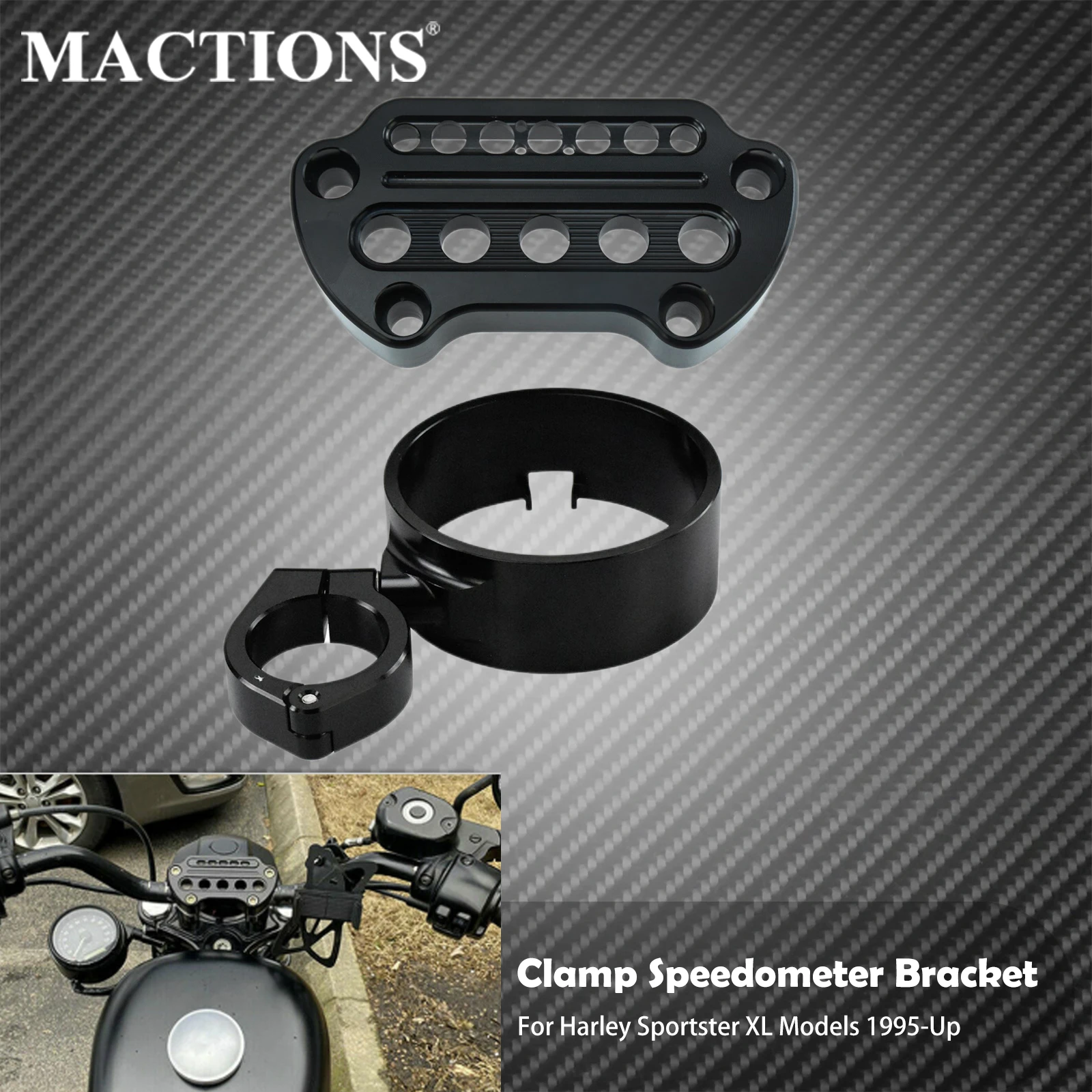 Motorcycle Instrument Speedometer Bracket Case Housing Side Mount Relocation Cover Black For Harley Sportster XL883 1995-2021
Motorcycle Instrument Speedometer Bracket Case Housing Side Mount Relocation Cover Black For Harley Sportster XL883 1995-2021