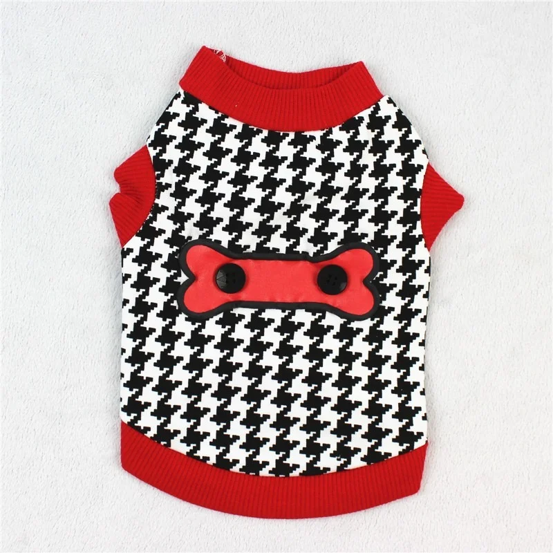 Pet cotton sweater classic houndstooth style dog jacket cat dog casual clothing kitten puppy vest teddy bear jacket pet clothes
Pet cotton sweater classic houndstooth style dog jacket cat dog casual clothing kitten puppy vest teddy bear jacket pet clothes