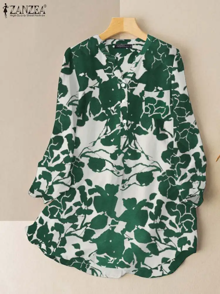 ZANZEA Casual Loose V-neck Shirt Women Floral Printing Blouse Fashion Buttons Cropped Tops Holiday Summer 2023 3/4 Sleeve Tunic 
ZANZEA Casual Loose V-neck Shirt Women Floral Printing Blouse Fashion Buttons Cropped Tops Holiday Summer 2023 3/4 Sleeve Tunic
