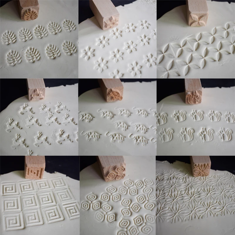 Wood Blocks Pottery Stamps DIY Emboss Modeling Ceramic Texture Clay Tools Animal Leaf/ Fish Bone /squirrel/ flower/deer/tree
Wood Blocks Pottery Stamps DIY Emboss Modeling Ceramic Texture Clay Tools Animal Leaf/ Fish Bone /squirrel/ flower/deer/tree
