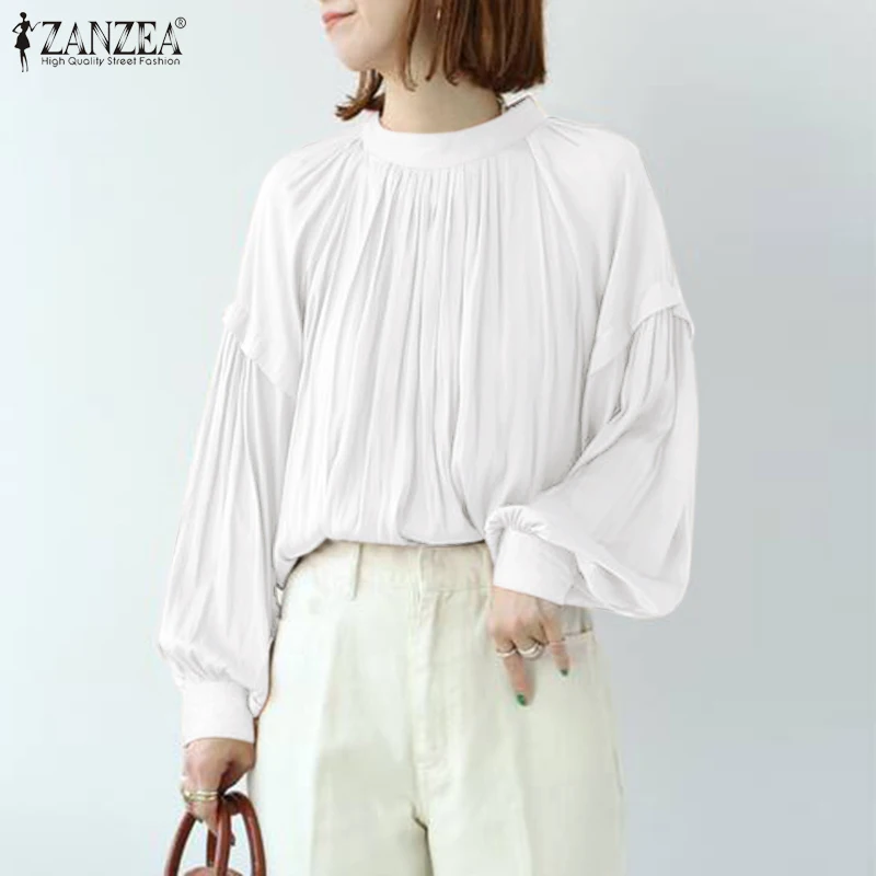 2022 ZANZEA Autumn Women Full Lantern Sleeve O-Neck Blouse Buttons Solid Female Tops Bohemian Loose Casual Elegant Holiday Shirt
2022 ZANZEA Autumn Women Full Lantern Sleeve O-Neck Blouse Buttons Solid Female Tops Bohemian Loose Casual Elegant Holiday Shirt