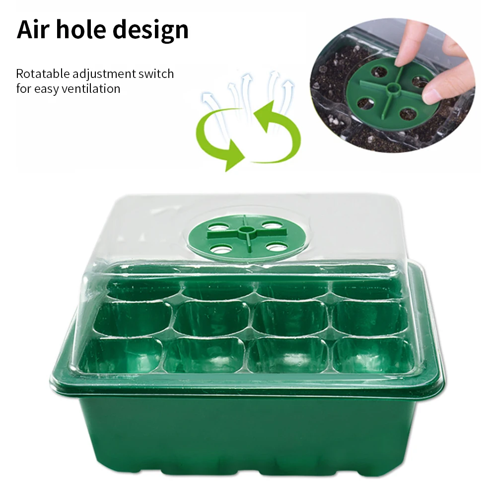 4pcs With Lid Reusable 12 Cells Garden Humidity Adjustable Seedling Starter Tray Gardening Grow Starting Germination Box
4pcs With Lid Reusable 12 Cells Garden Humidity Adjustable Seedling Starter Tray Gardening Grow Starting Germination Box