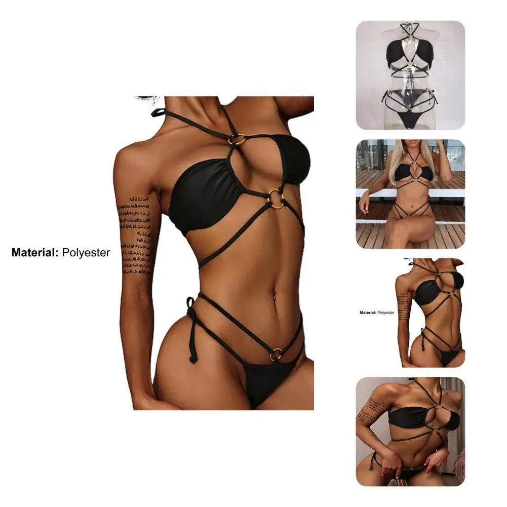 Summer Clothing 2Pcs/Set Fashion Casual Attractive Swimming Bikini Set Black Bathing Suit Hollow Out for Swimming
Summer Clothing 2Pcs/Set Fashion Casual Attractive Swimming Bikini Set Black Bathing Suit Hollow Out for Swimming