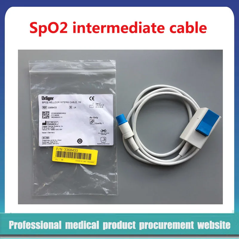 Drager SpO2 intermediate cable Drager/Nellcor, for Multi Med 5/6 and NeoMed pods, 1m 3368433 pulse oximetry spo2 sensor
Drager SpO2 intermediate cable Drager/Nellcor, for Multi Med 5/6 and NeoMed pods, 1m 3368433 pulse oximetry spo2 sensor
