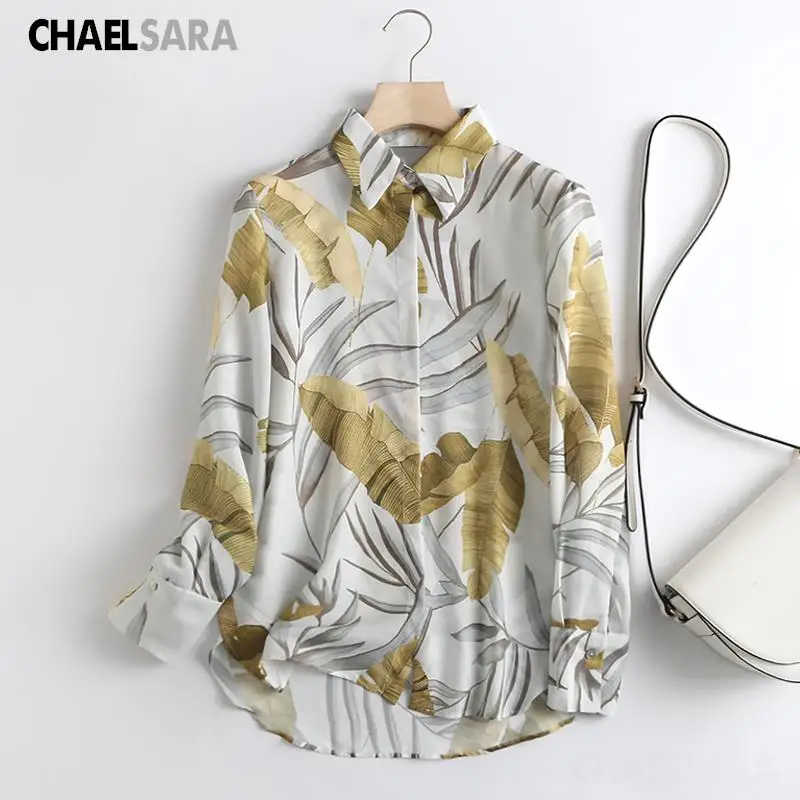 2022 Women Fashion Leaves Print Cotton Linen Blouse Female Long Sleeve Chic Office Shirt Tops
2022 Women Fashion Leaves Print Cotton Linen Blouse Female Long Sleeve Chic Office Shirt Tops