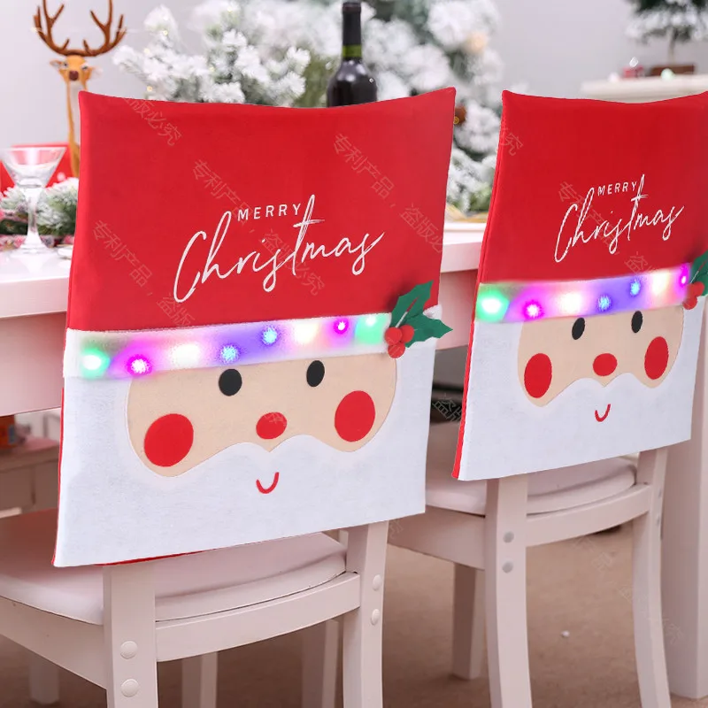 Explosive Chair Cover Led Light Luminous Non-woven Flannel Square Santa Christmas Hotel Restaurant Home Holiday Decorations
Explosive Chair Cover Led Light Luminous Non-woven Flannel Square Santa Christmas Hotel Restaurant Home Holiday Decorations