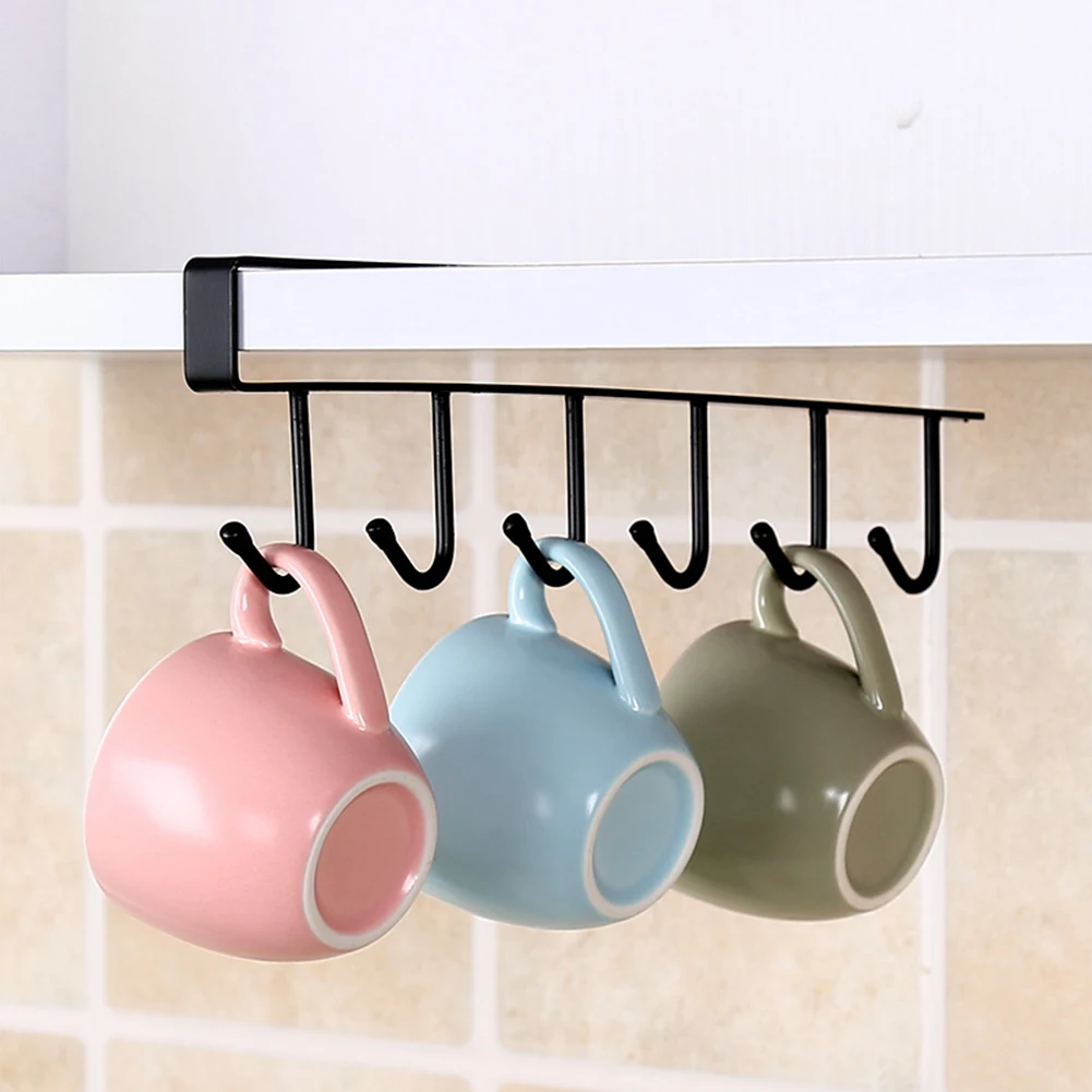 Iron 6 Hooks Storage Shelf Wardrobe Cabinet Metal Under Shelves Mug Cup Hanger Bathroom Kitchen Organizer Hanging Rack Holder
Iron 6 Hooks Storage Shelf Wardrobe Cabinet Metal Under Shelves Mug Cup Hanger Bathroom Kitchen Organizer Hanging Rack Holder
