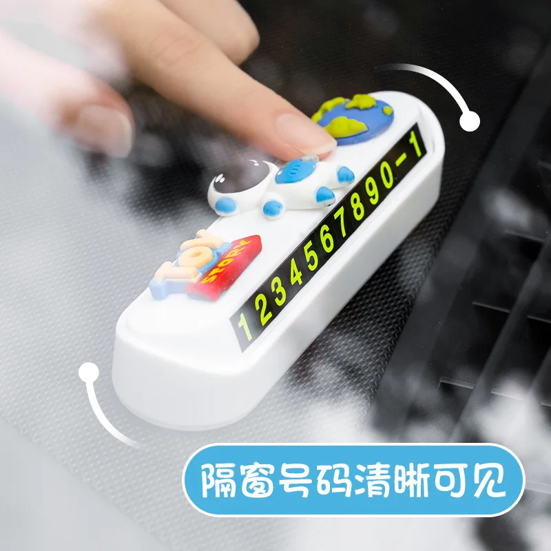 Cute car temporary parking card hidden creative new car gift girl car decoration car phone number plate new interior accessories
Cute car temporary parking card hidden creative new car gift girl car decoration car phone number plate new interior accessories