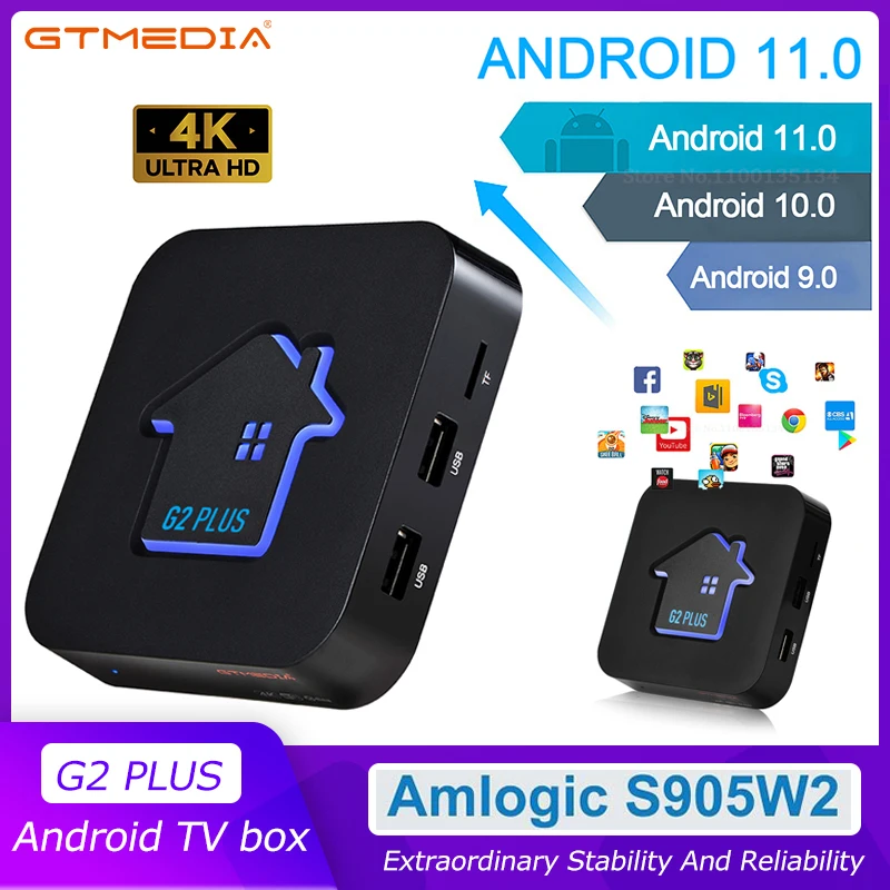 Gtmedia G2 PLUS 2022 Android 11.0 TV BOX 4K UHD Amlogic 905W2 Quad Core 2GB 16GB 2.4G WIFI Media Player Netflix Set Top Box
Gtmedia G2 PLUS 2022 Android 11.0 TV BOX 4K UHD Amlogic 905W2 Quad Core 2GB 16GB 2.4G WIFI Media Player Netflix Set Top Box