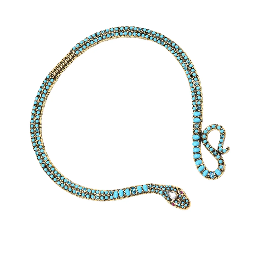 Punk Jewelry Diamond Snake Necklace Women Collar Snake-shaped False Costume Decoration Miss
Punk Jewelry Diamond Snake Necklace Women Collar Snake-shaped False Costume Decoration Miss