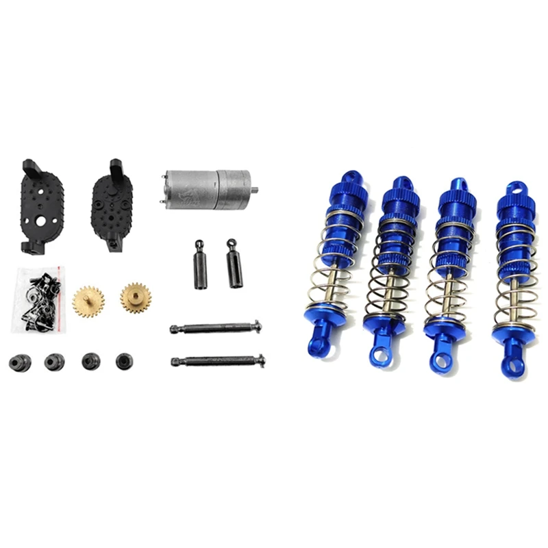 4Pcs Metal Front Rear Shock Absorber With Transfer Gear Box, Metal Gearbox Assembly Kit
4Pcs Metal Front Rear Shock Absorber With Transfer Gear Box, Metal Gearbox Assembly Kit