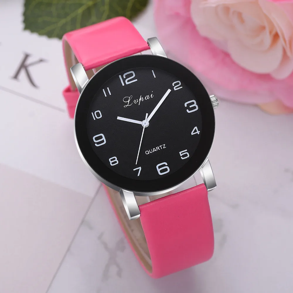 

NO.2 A1707 Lvpai Women's Casual Quartz Leather Band Watch Analog Wrist Watches Fashion Ladies Wrist Watch reloj mujer relogio