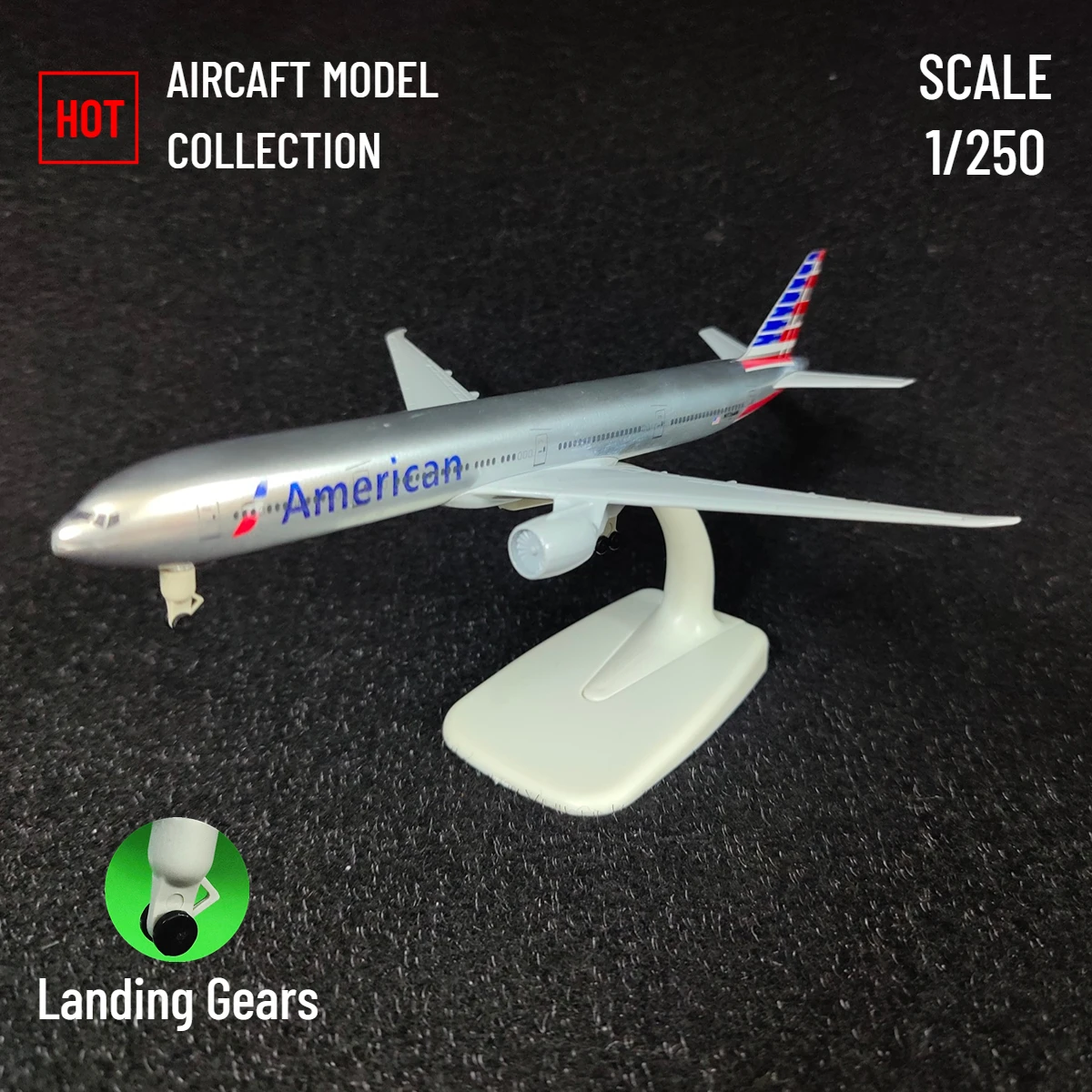 Scale 1:250 Metal Aviation Replica 20cm, American B777 Aircraft Model Airplane Miniature, Xmas Gift Kids Toys for Boys
Scale 1:250 Metal Aviation Replica 20cm, American B777 Aircraft Model Airplane Miniature, Xmas Gift Kids Toys for Boys
