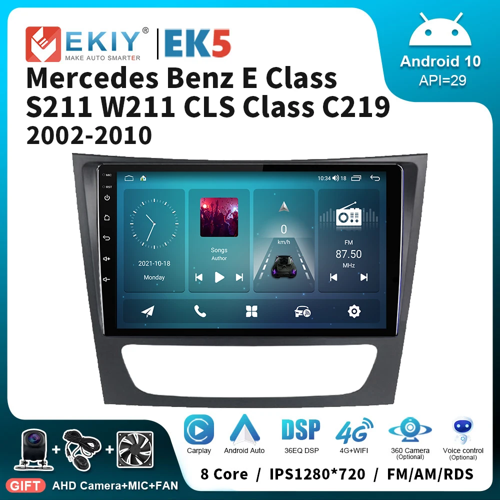 EKIY EK5 Android Auto Car Radio For Benz E Class S211 W211 CLS Class C219 2002 - 2010 Carplay Stereo 2 Din DSP DVD Head Unit GPS
EKIY EK5 Android Auto Car Radio For Benz E Class S211 W211 CLS Class C219 2002 - 2010 Carplay Stereo 2 Din DSP DVD Head Unit GPS