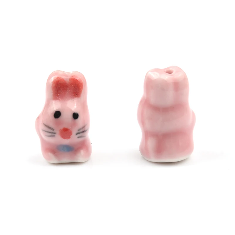 12x19mm Hand Painted Cute Pink Rabbit Ceramic Beads for Jewelry Making Supplies Loose Spacer Porcelain Beads Diy Accesorios
12x19mm Hand Painted Cute Pink Rabbit Ceramic Beads for Jewelry Making Supplies Loose Spacer Porcelain Beads Diy Accesorios