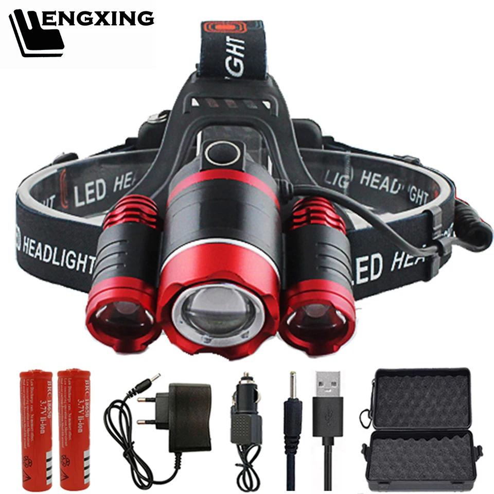 Super Bright LED Headlight T6 Zoomable Headlamp Torch Head Flashlight Lights Lamp+2*18650 Battery+AC/Car/USB Charger
Super Bright LED Headlight T6 Zoomable Headlamp Torch Head Flashlight Lights Lamp+2*18650 Battery+AC/Car/USB Charger