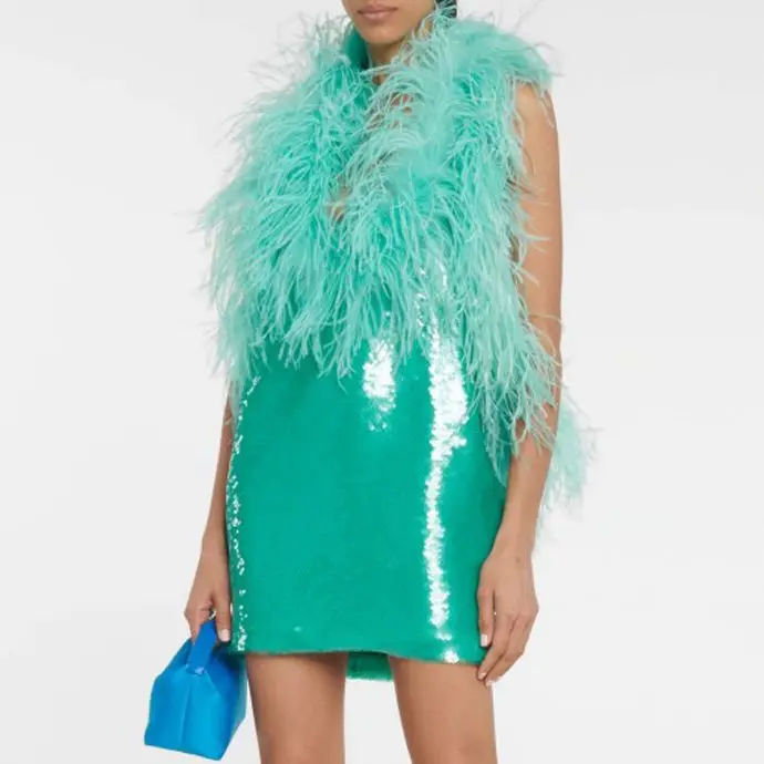 Cyan Mini Dress With Feather V-neck Dress Woman Summer Dresses Woman Sparkly Sexy Dress Plus Size Party Dress Cocktail Dresses
Cyan Mini Dress With Feather V-neck Dress Woman Summer Dresses Woman Sparkly Sexy Dress Plus Size Party Dress Cocktail Dresses
