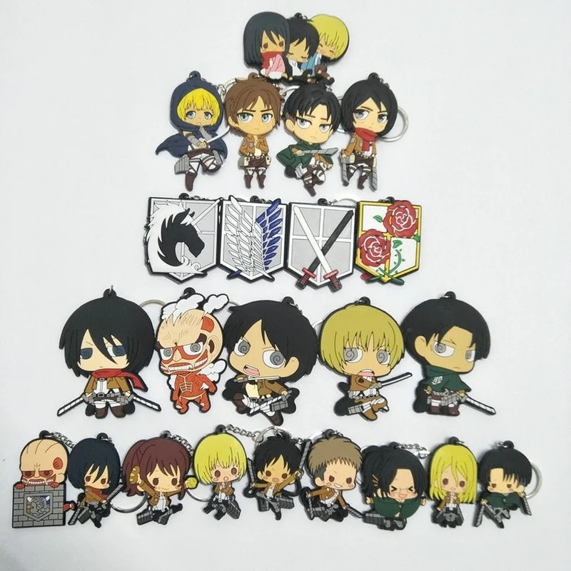 1 Pcs Kawaii Anime Attack on Titan PVC Keychains Shingeki No Kyojin Wings of Liberty Eren Mikasa Levi Pendant Keyrings Toys
1 Pcs Kawaii Anime Attack on Titan PVC Keychains Shingeki No Kyojin Wings of Liberty Eren Mikasa Levi Pendant Keyrings Toys