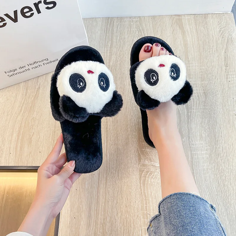 Cute Cartoon Fur Slippers Women 2022 New Winter One Word Cotton Slippers Home Panda Plus Size Warm Plush Slippers Mujer Slides
Cute Cartoon Fur Slippers Women 2022 New Winter One Word Cotton Slippers Home Panda Plus Size Warm Plush Slippers Mujer Slides