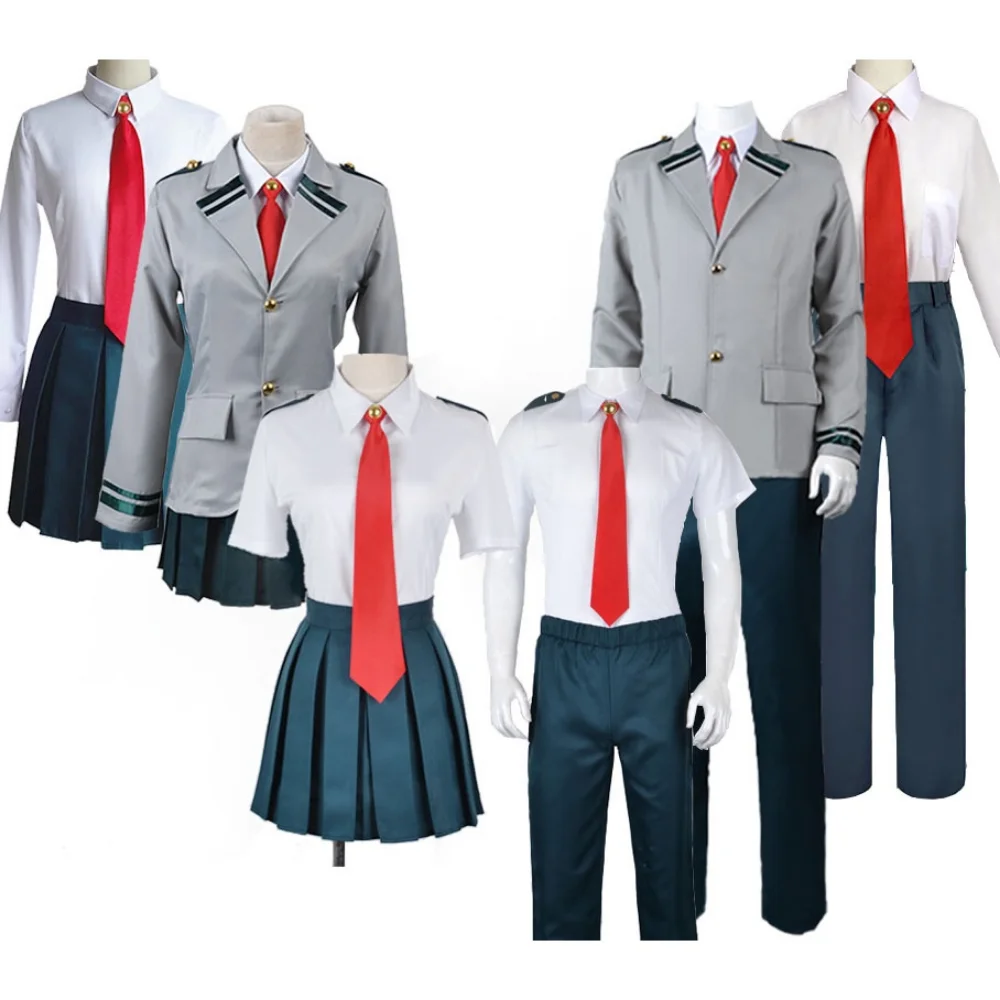 

Boku No Hero Academia My Hero Academia Ochako Uraraka Cosplay Costume Asui Tsuyu Costume School Uniform Girl Dress