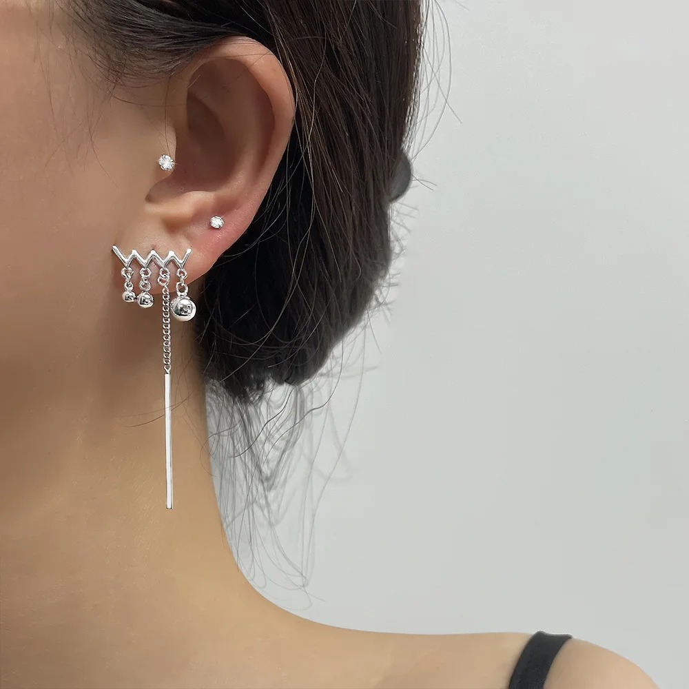 Ball Curve Unique Wave Bead Earring Punk Cool Long Tassel Earring for Women Japanese Korean Fashion Jewelry Boucle Oreille Femme
Ball Curve Unique Wave Bead Earring Punk Cool Long Tassel Earring for Women Japanese Korean Fashion Jewelry Boucle Oreille Femme