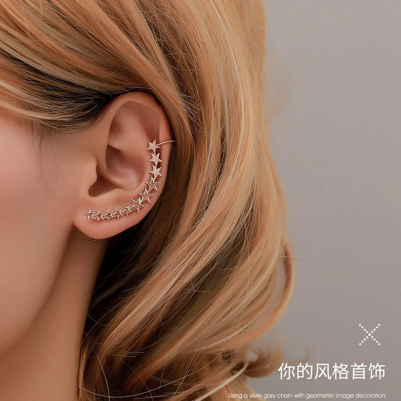 New Fashion Sliver Gold Color Star Shape Long Earcuffs Personality Temperament Clip On Ear Cuff For Women Jewelry
New Fashion Sliver Gold Color Star Shape Long Earcuffs Personality Temperament Clip On Ear Cuff For Women Jewelry