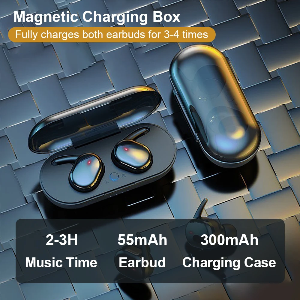 Mini Dual Bluetooth 5.0 Earphones True Wireless Headsets 3D Stereo Sound Earbuds Dual Microphone With Charging Box
Mini Dual Bluetooth 5.0 Earphones True Wireless Headsets 3D Stereo Sound Earbuds Dual Microphone With Charging Box