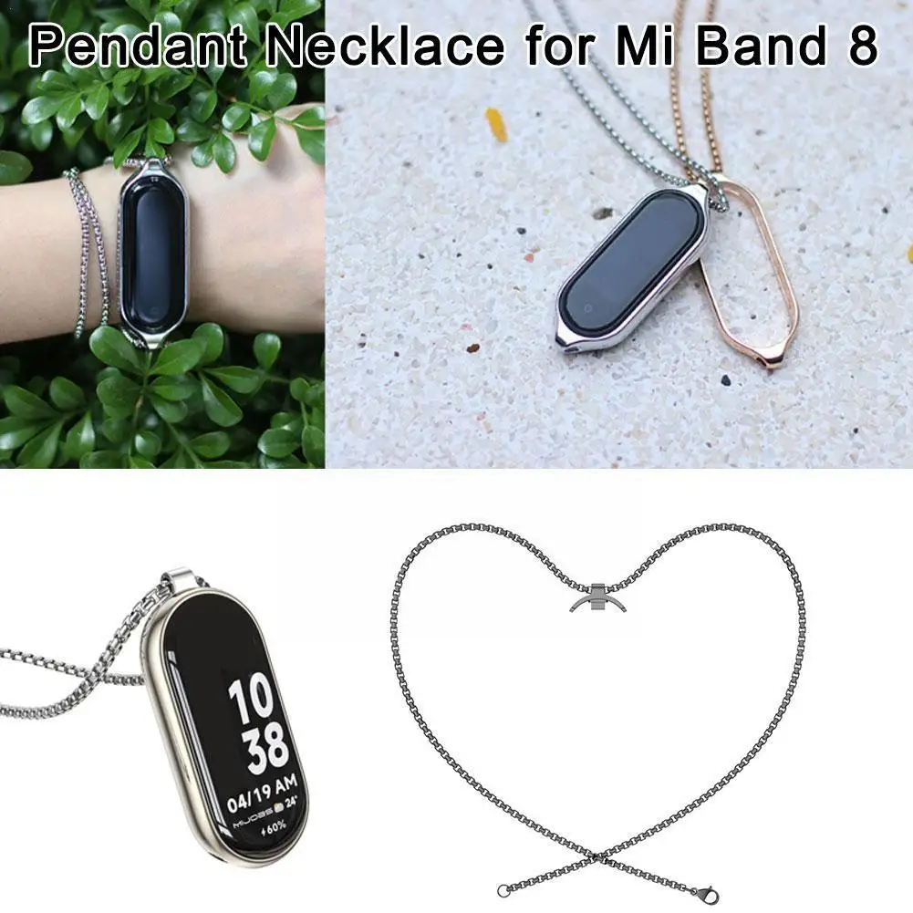 Ожерелье с подвеской для Xiaomi Mi Band 8, металлический браслет с пряжкой, украшение для шеи, модное ожерелье с подвеской против потери L5D2
Ожерелье с подвеской для Xiaomi Mi Band 8, металлический браслет с пряжкой, украшение для шеи, модное ожерелье с подвеской против потери L5D2