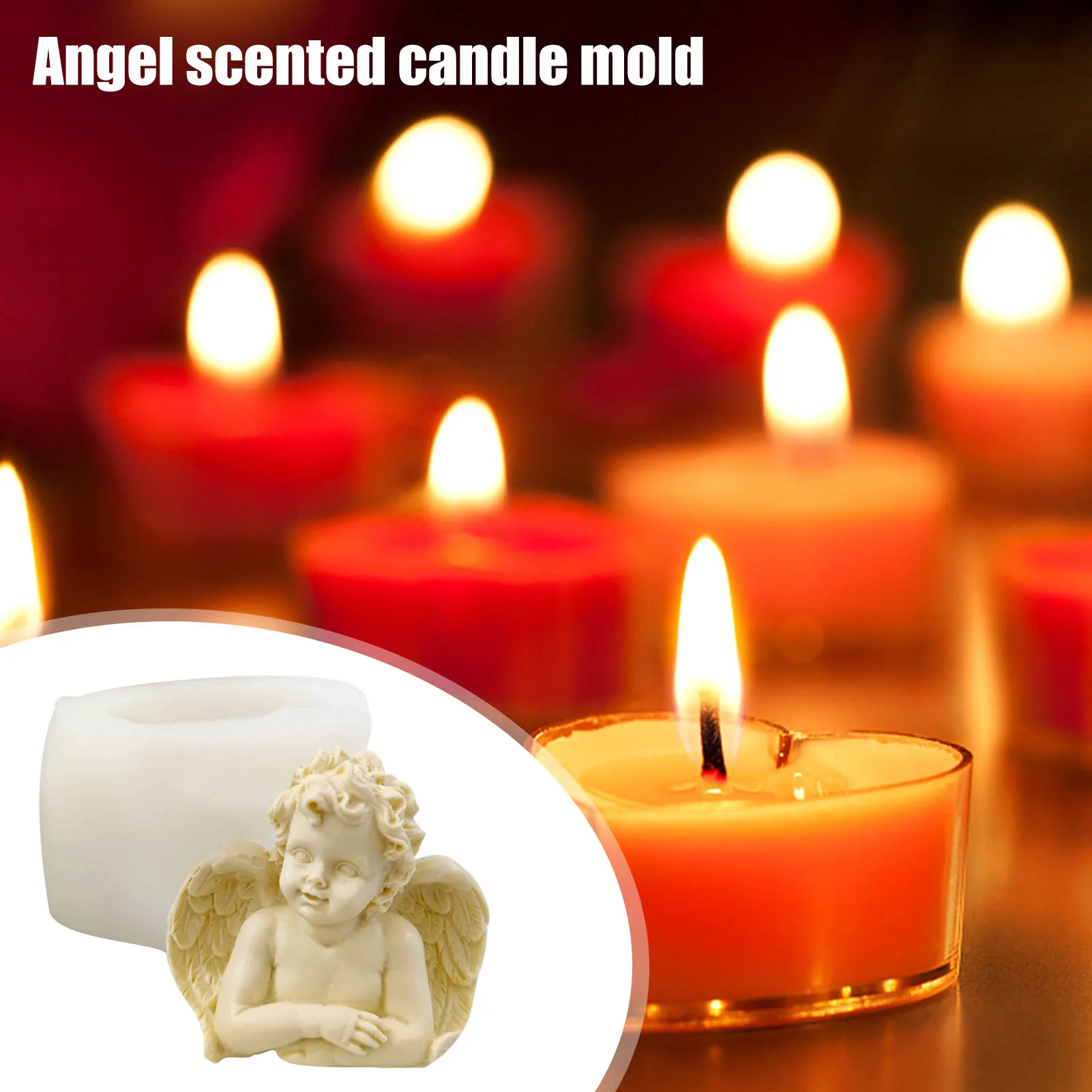 Силиконовая форма для помадки в виде ангела 
Силиконовая форма для помадки в виде ангела