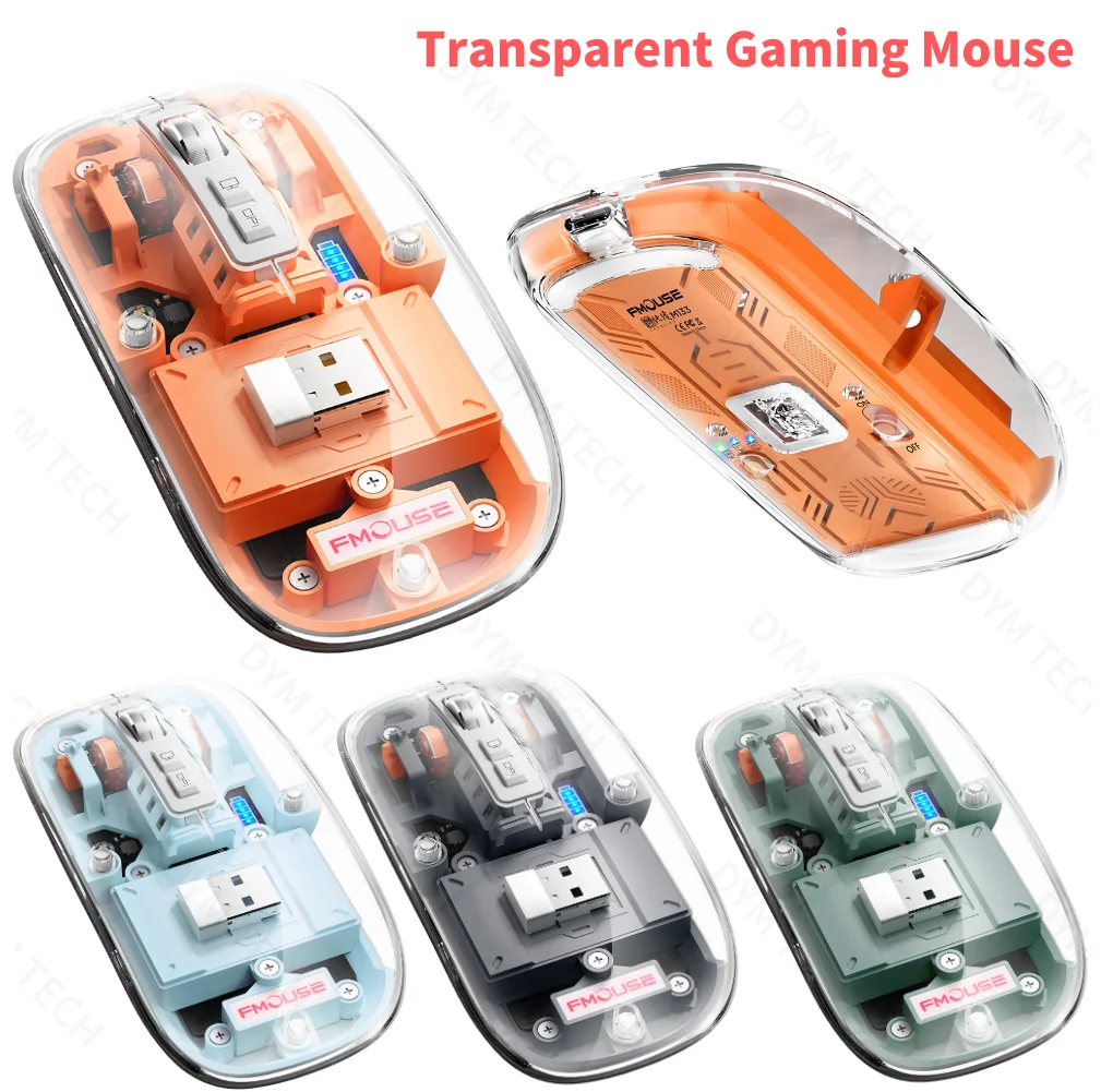 Transparent Office Mouse Bluetooth-Compatible Wireless Mouse with RGB Light Mechanical Mouse Type-C Charging for Desktop Gaming
Transparent Office Mouse Bluetooth-Compatible Wireless Mouse with RGB Light Mechanical Mouse Type-C Charging for Desktop Gaming