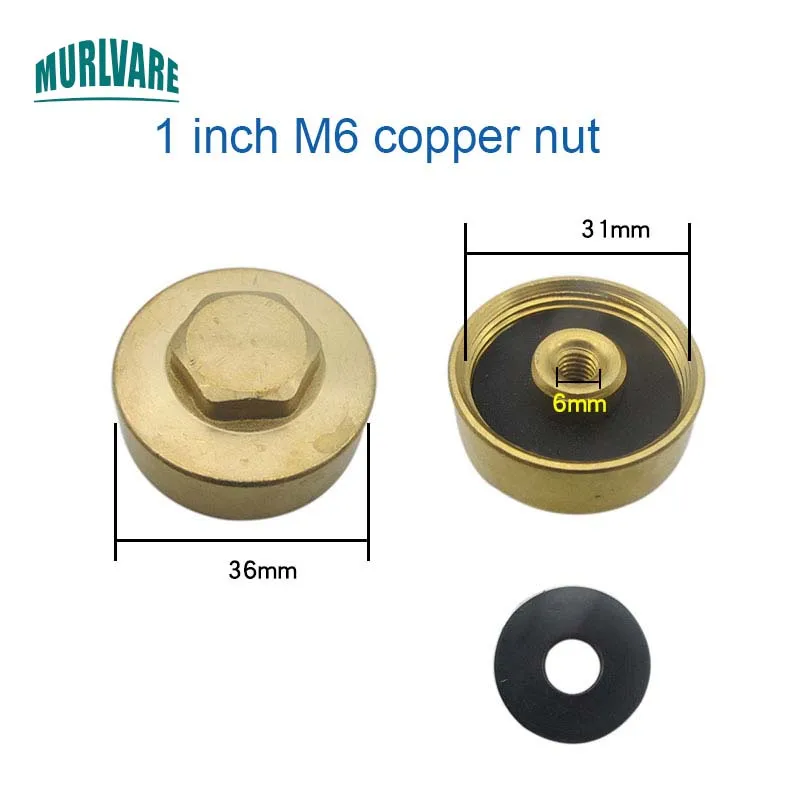 

2Pcs Sewage Outlet Plug Nut 1 Inch M6 Copper Nut Iron Nut Fo Electric Water Heater Magnesium Rod