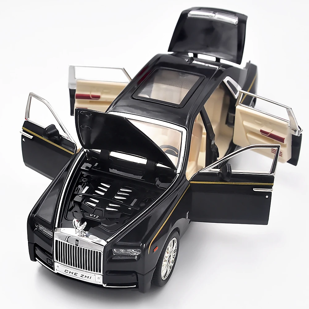 

1/24 Phantom die-casting car model simulation metal car model with pull-back function 6 doors children's toys
