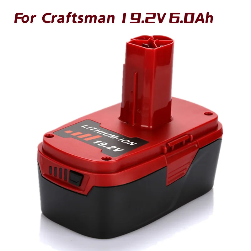 2 Pack 6.0Ah 19.2V Lithium ion Battery Replacement for Craftsman 19.2 Volt Battery XCP DieHard PP2011 PP2030 130156001130279005 
2 Pack 6.0Ah 19.2V Lithium ion Battery Replacement for Craftsman 19.2 Volt Battery XCP DieHard PP2011 PP2030 130156001130279005