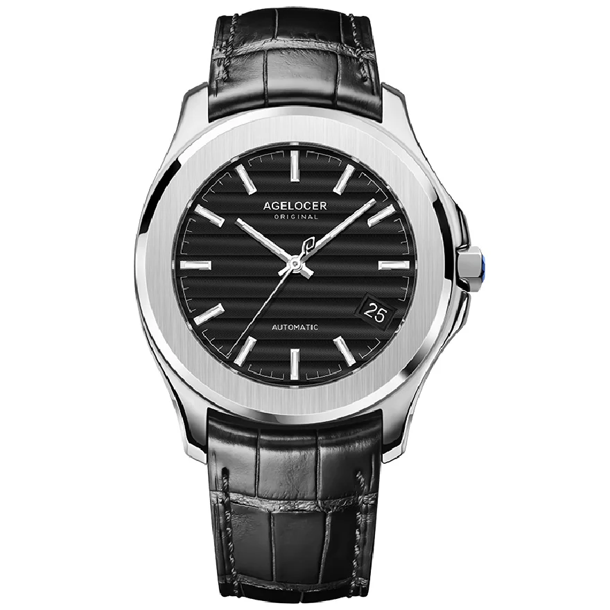 AGELOCER Power Reserve 80h Men Automatic Watches Black Business Mens Mechanical Watch Male Clock AAA Watch Relogio Masculino 
AGELOCER Power Reserve 80h Men Automatic Watches Black Business Mens Mechanical Watch Male Clock AAA Watch Relogio Masculino