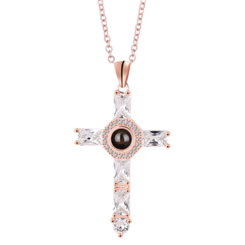 Europe and the United States cross-border hot creative cross projection necklace new inlaid pendant miniature projection
Europe and the United States cross-border hot creative cross projection necklace new inlaid pendant miniature projection